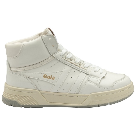 NIB Gola Challenge High Sneakers White Leather Hi Top  Retro 80s Style Sz 6.5 - Picture 3 of 16